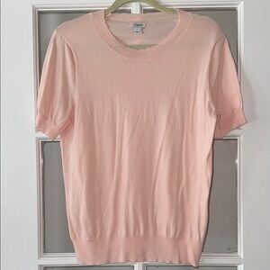 J. Crew Factory Soft Pink Scoop Neck Sweater
